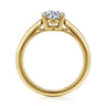 Anushka - 14K Yellow Gold Round Solitaire Diamond Engagement Ring