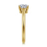 Anushka - 14K Yellow Gold Round Solitaire Diamond Engagement Ring