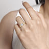 Anushka - 14K Yellow Gold Round Solitaire Diamond Engagement Ring