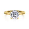 Anushka - 14K Yellow Gold Round Solitaire Diamond Engagement Ring