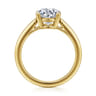 Anushka - 14K Yellow Gold Round Solitaire Diamond Engagement Ring