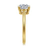 Anushka - 14K Yellow Gold Round Solitaire Diamond Engagement Ring