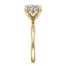 Tiana - 14K Yellow Gold Round Solitaire Diamond Engagement Ring