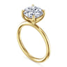 Tiana - 14K Yellow Gold Round Solitaire Diamond Engagement Ring