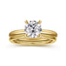 Tiana - 14K Yellow Gold Round Solitaire Diamond Engagement Ring