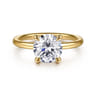 Tiana - 14K Yellow Gold Round Solitaire Diamond Engagement Ring