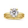 Tiana - 14K Yellow Gold Round Solitaire Diamond Engagement Ring
