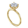 Tiana - 14K Yellow Gold Round Solitaire Diamond Engagement Ring