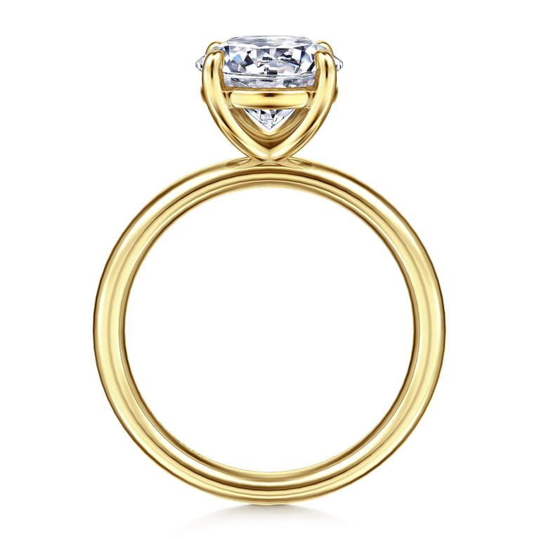 Unite - 14K Yellow Gold Round Solitaire Diamond Engagement Ring - Shot 2