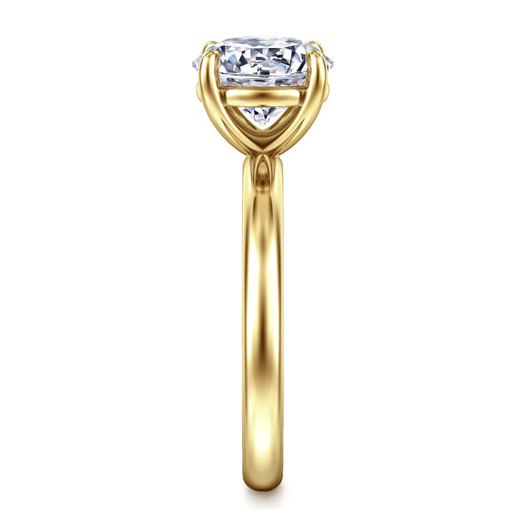 Unite - 14K Yellow Gold Round Solitaire Diamond Engagement Ring - Shot 4