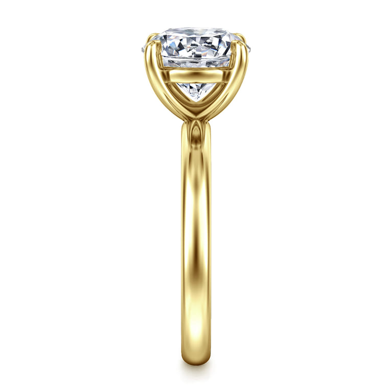 Unite - 14K Yellow Gold Round Solitaire Diamond Engagement Ring - Shot 4