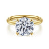 Unite - 14K Yellow Gold Round Solitaire Diamond Engagement Ring