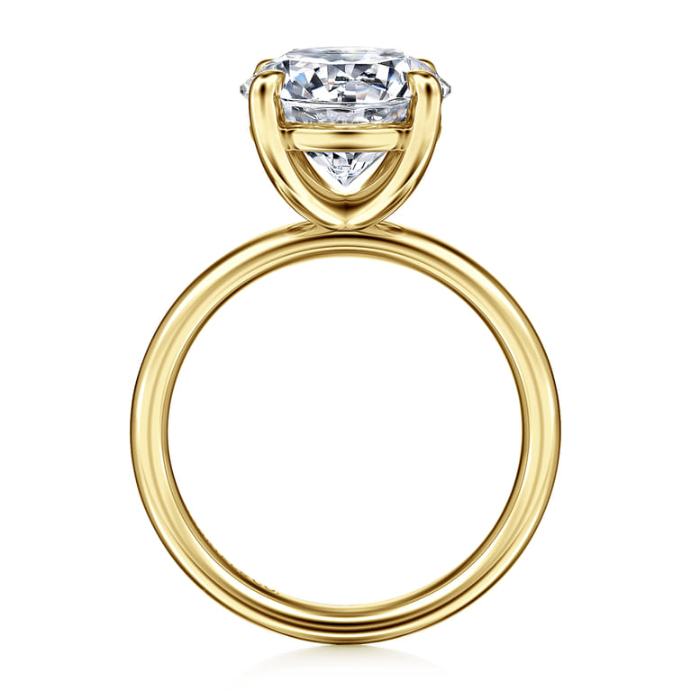 Unite - 14K Yellow Gold Round Solitaire Diamond Engagement Ring - Shot 2