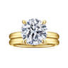 Unite - 14K Yellow Gold Round Solitaire Diamond Engagement Ring