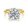 Unite - 14K Yellow Gold Round Solitaire Diamond Engagement Ring