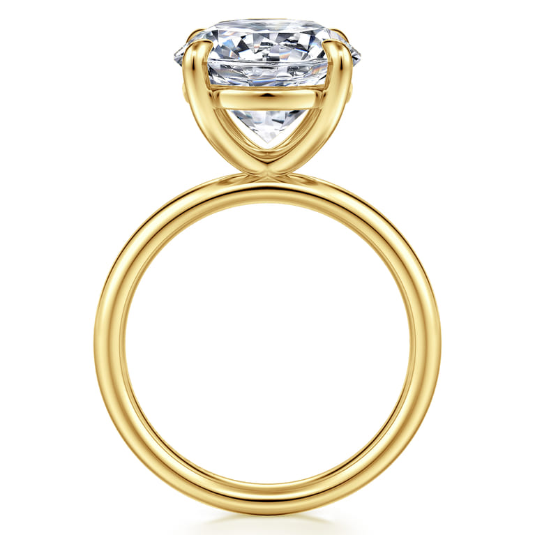 Unite - 14K Yellow Gold Round Solitaire Diamond Engagement Ring - Shot 2