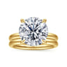 Unite - 14K Yellow Gold Round Solitaire Diamond Engagement Ring
