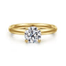 Unite - 14K Yellow Gold Round Solitaire Diamond Engagement Ring