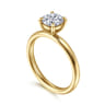 Unite - 14K Yellow Gold Round Solitaire Diamond Engagement Ring