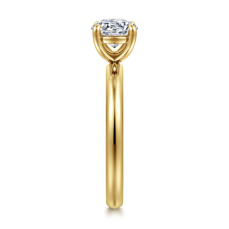 Unite - 14K Yellow Gold Round Solitaire Diamond Engagement Ring - Shot 5
