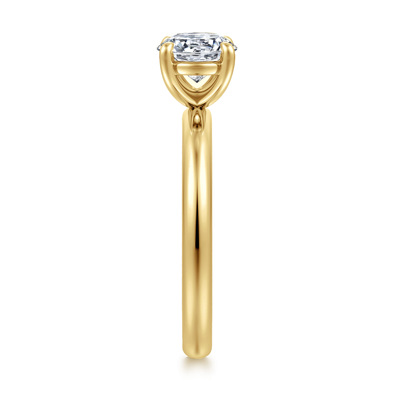 Unite - 14K Yellow Gold Round Solitaire Diamond Engagement Ring - Shot 7