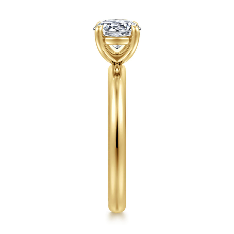 Unite - 14K Yellow Gold Round Solitaire Diamond Engagement Ring - Shot 7
