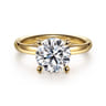 Unite - 14K Yellow Gold Round Solitaire Diamond Engagement Ring