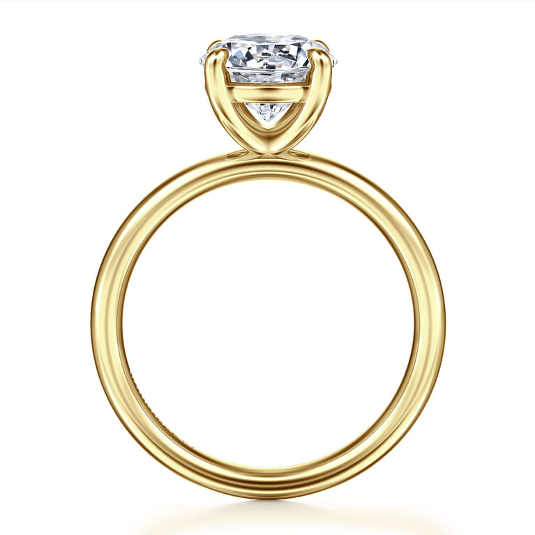 Unite - 14K Yellow Gold Round Solitaire Diamond Engagement Ring - Shot 2