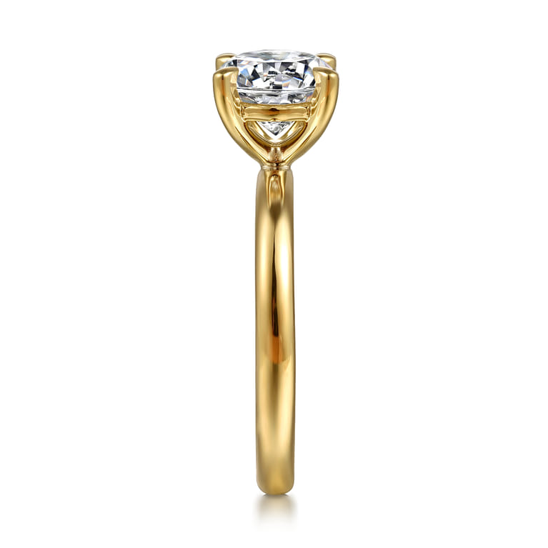 Unite - 14K Yellow Gold Round Solitaire Diamond Engagement Ring - Shot 5