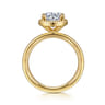Libbie - 14K Yellow Gold Bezel Prong Round Diamond Engagement Ring