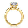 Bettie - 14K Yellow Gold Bypass Round Diamond Engagement Ring
