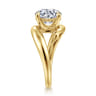 Bettie - 14K Yellow Gold Bypass Round Diamond Engagement Ring