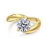 Bettie - 14K Yellow Gold Bypass Round Diamond Engagement Ring