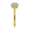 Nola - 14K Yellow Gold Round Lotus Diamond Engagement Ring