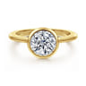 Brooke - 14K Yellow Gold Round Cut Bezel Set Solitaire Diamond Engagement Ring