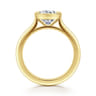 Brooke - 14K Yellow Gold Round Cut Bezel Set Solitaire Diamond Engagement Ring