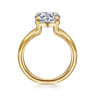 Annie - 14K Yellow Gold Split Shank Round Diamond Engagement Ring