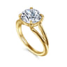 Annie - 14K Yellow Gold Split Shank Round Diamond Engagement Ring