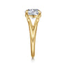 Annie - 14K Yellow Gold Split Shank Round Diamond Engagement Ring