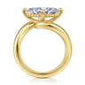 Bettie - 14K Yellow Gold Bypass Marquise Shape Diamond Engagement Ring