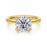Brandi - 14K Yellow Gold Double Prong Round Diamond Engagement Ring