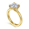 Brandi - 14K Yellow Gold Double Prong Round Diamond Engagement Ring