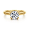 Brandi - 14K Yellow Gold Double Prong Round Diamond Engagement Ring