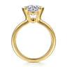 Gavin - 14K Yellow Gold Half Bezel Round Solitaire Diamond Engagement Ring