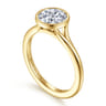 Kaya - 14K Yellow Gold Bezel Set Round Solitaire Diamond Engagement Ring