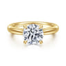 Bena - 14K Yellow Gold Round Solitaire Diamond Engagement Ring