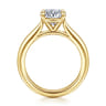 Bena - 14K Yellow Gold Round Solitaire Diamond Engagement Ring