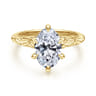 Isolde - 14K Yellow Gold Oval Solitaire Diamond Engagement Ring