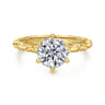 Isolde - 14K Yellow Gold Round Solitaire Diamond Engagement Ring