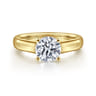 Helen - 14K Yellow Gold Round Diamond Engagement Ring